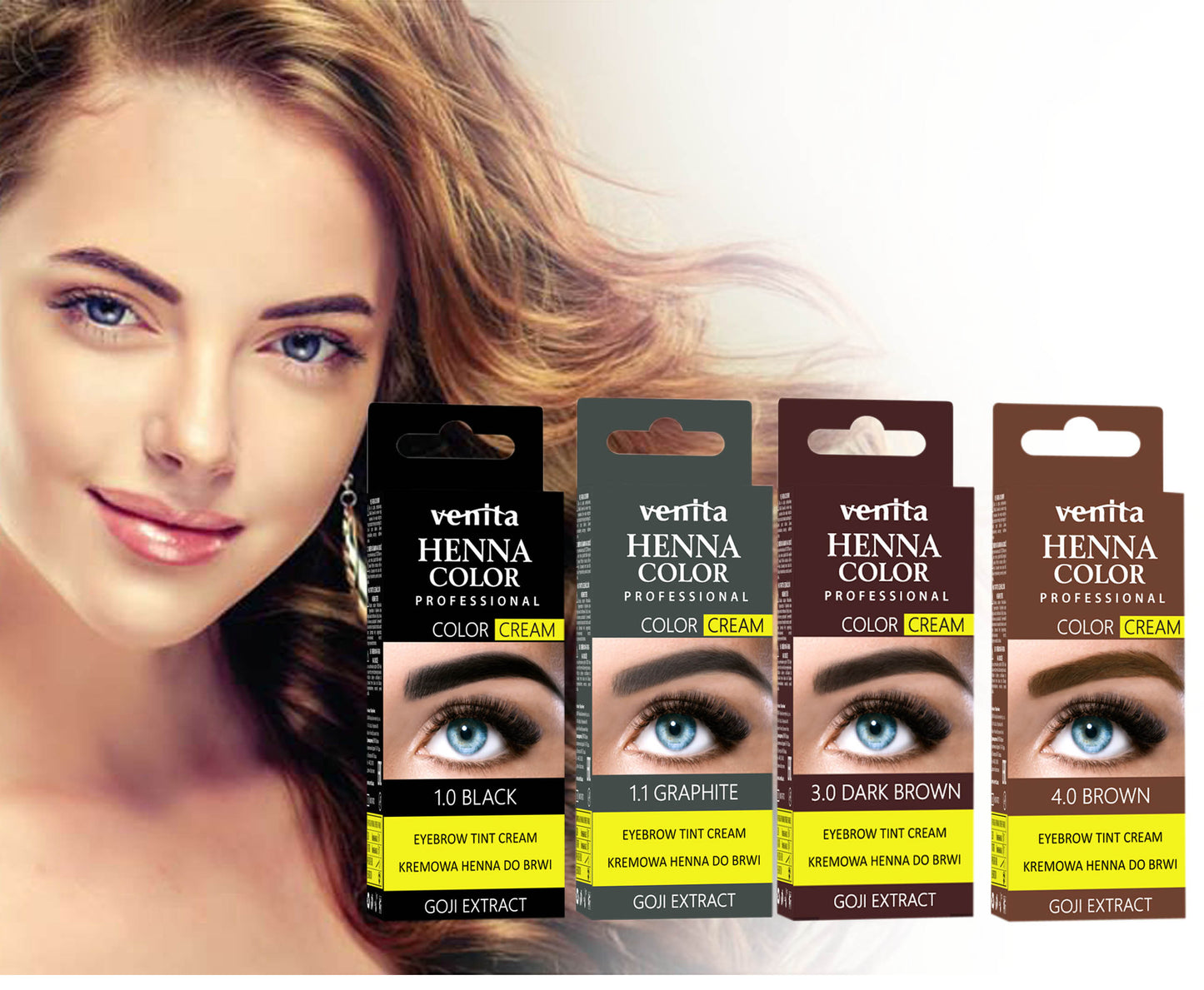 Βαφή Φρυδιών tint cream με Γκότζι - Henna Color Professional
