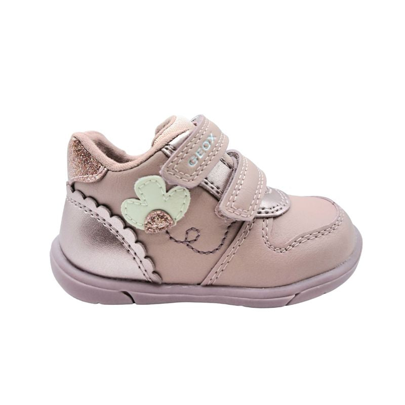 Geox B ZAPITO A B566DC 054AJ C8014 Sneaker για κορίτσι δερμάτινο Nude-Ροζ