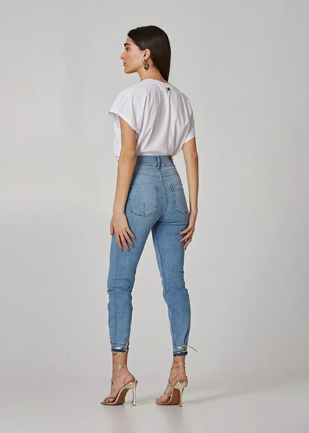 Jean ψηλόμεσο slim fit