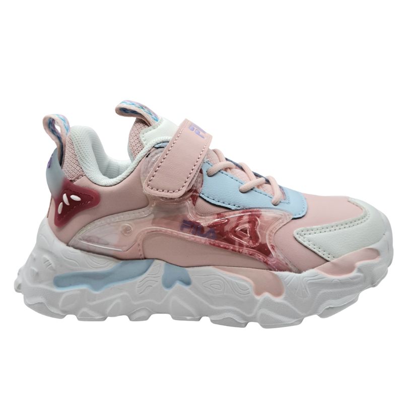 Fila MEMORY MUSHA 2 V 3YF53006-900 Αθλητικό για κορίτσι σε συνθετικό δέρμα Λευκό-Ροζ