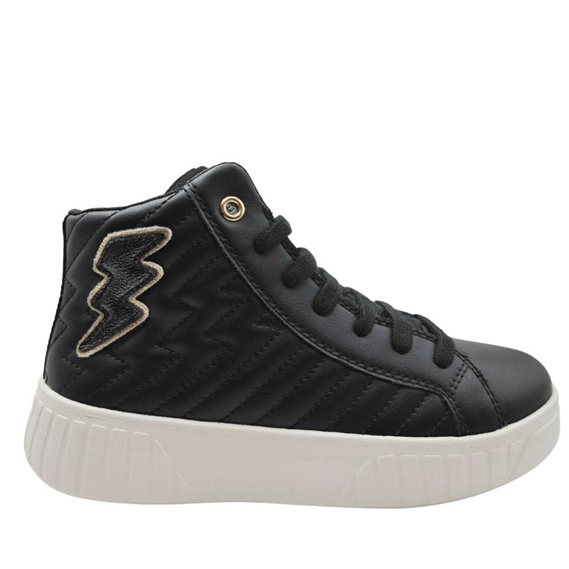 Geox J MIKIROSHI C J56DVE 000BC C9999 Μποτάκι για κορίτσι δερμάτινο Μαύρο