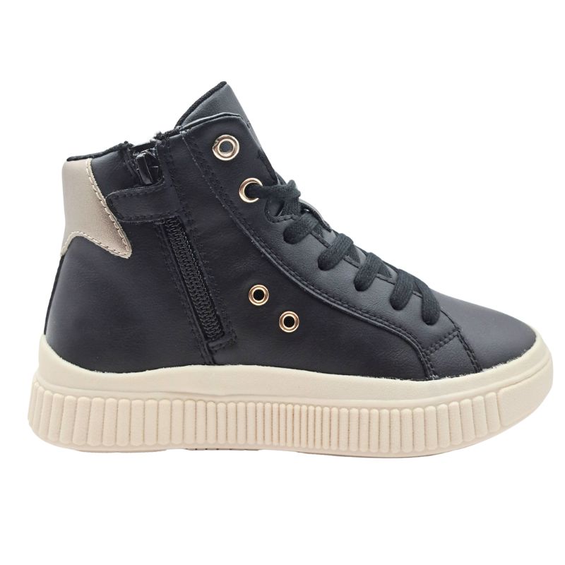 Geox J LAQUINNY A J56M3A 000BC C0531 A Μποτάκι για κορίτσι δερμάτινο Μαύρο
