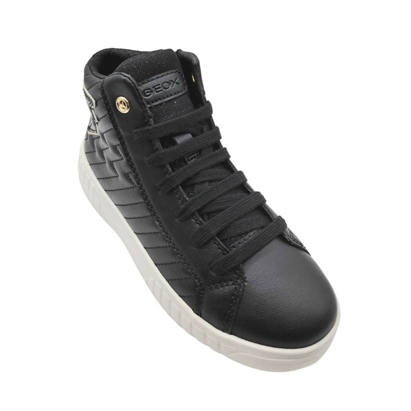 Geox J MIKIROSHI C J56DVE 000BC C9999 Μποτάκι για κορίτσι δερμάτινο Μαύρο