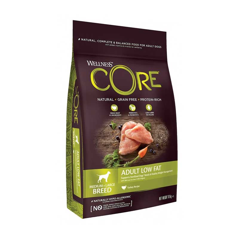CORE DOG ADULT LOWFAT TURKEY 10KG + 2KG
