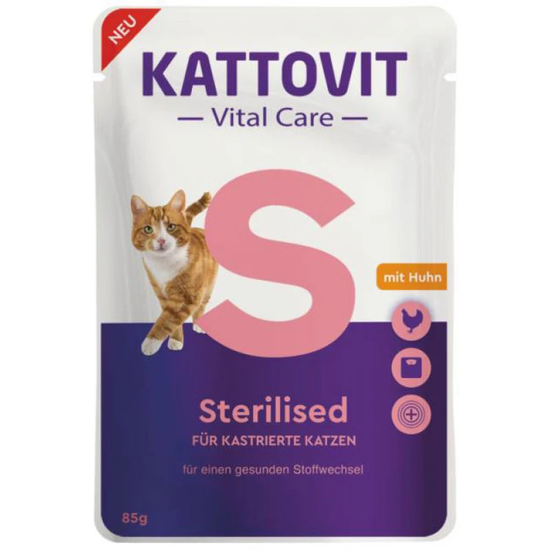 KATTOVIT VITAL CARE STERILIZED CHICKEN 85G