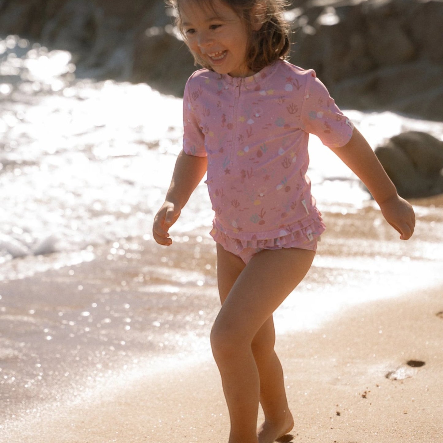 LITTLE DUTCH. Μπλουζάκι κοντομάνικο με προστασία UV Ocean Treasures Multi-colour - Νο 86/92