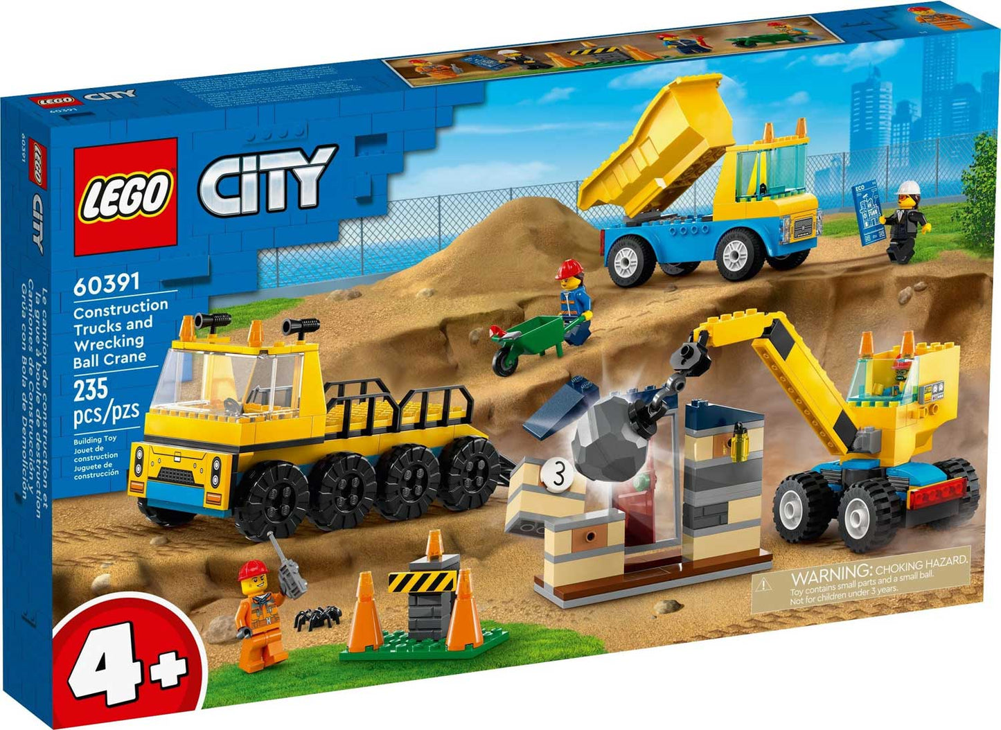 LEGO 60391 - LEGO CITY - Construction Trucks and Wrecking Ball Crane