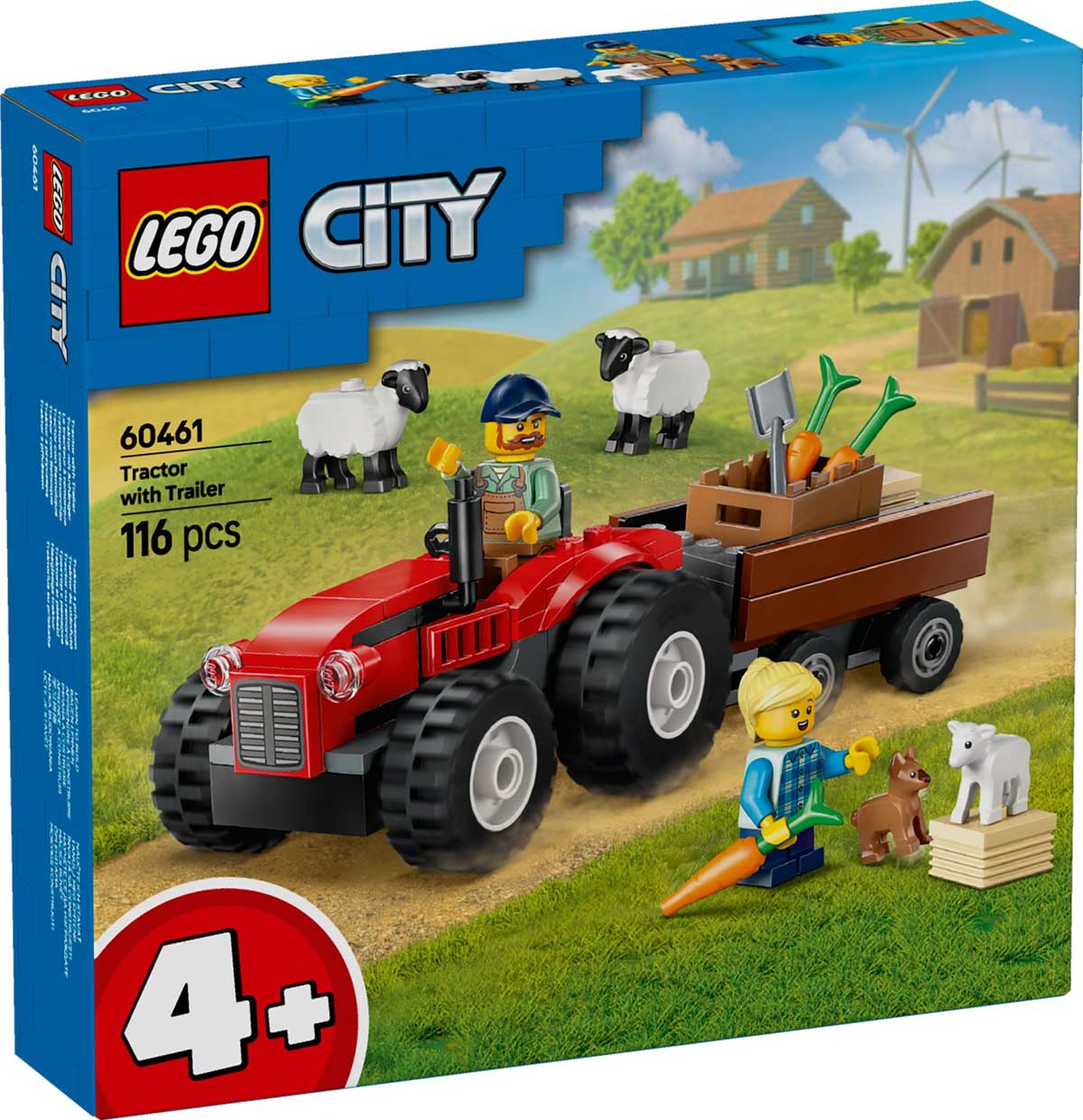 LEGO 60461 - LEGO CITY - Red Farm Tractor with Trailer & Sheep