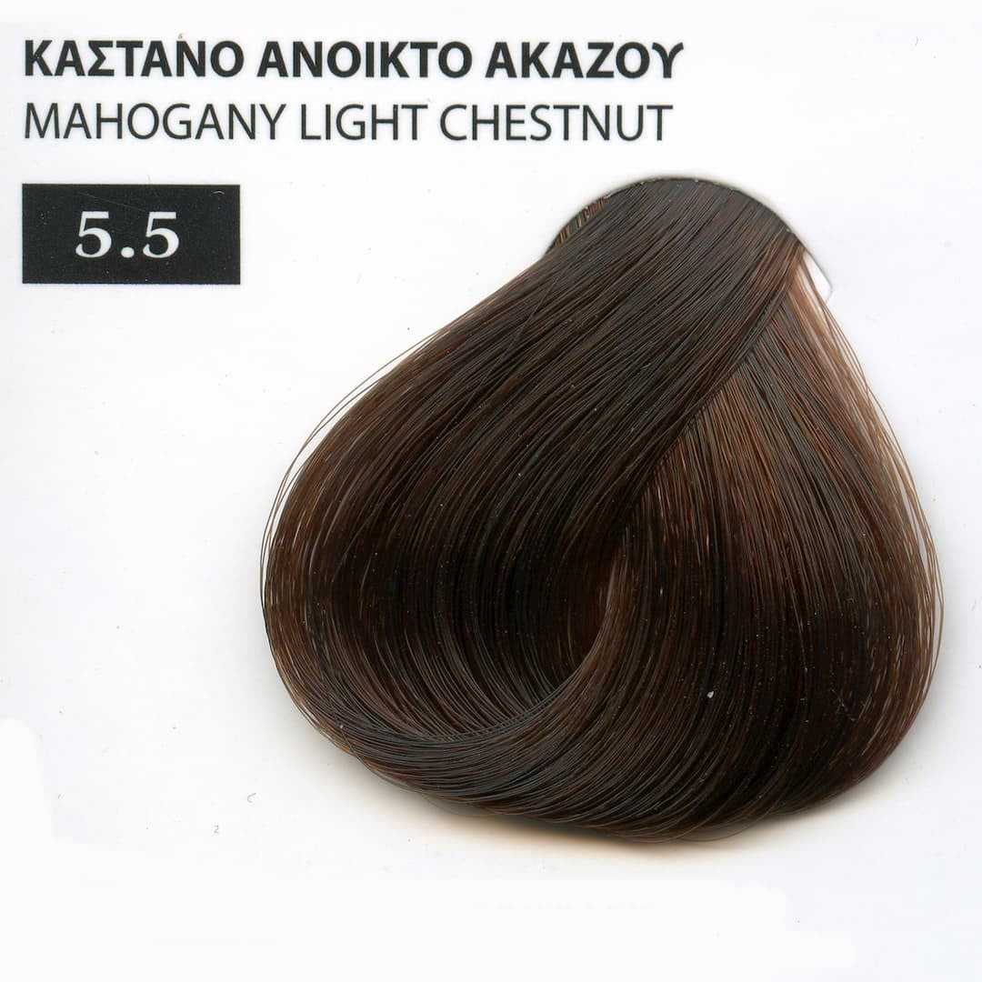 Exclusive Βαφή Μαλλιών της Mediterranean Cosmetics με Βιολογικό Λάδι Ελλιάς σε Σωληνάριο, 100ml 5.5 Mediterranean Cosmetics