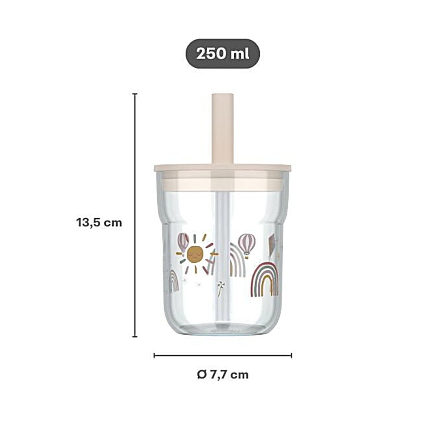 LITTLE DUTCH. Παιδικό ποτήρι με καλαμάκι Mio 250 ml - Fairy Garden
