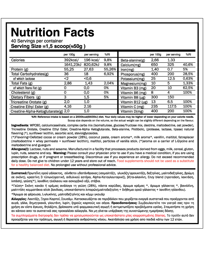 Metamorphosis All in 1 Protein Formula Bag 2000g (GoldTouch Nutrition)
