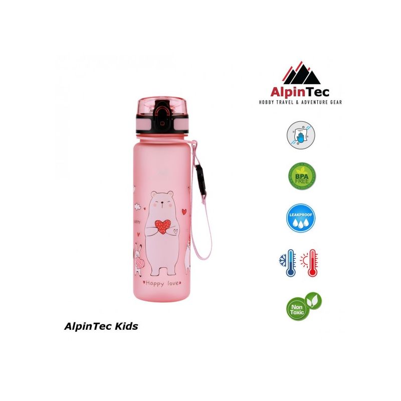 AlpinTec Παγούρι Kids 500Ml Zoo - Ροζ C-500FL-ZO