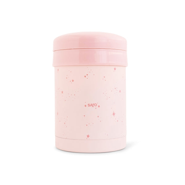 Saro Θερμός Φαγητού με δοχεία Stars Ροζ 700ml 52398
