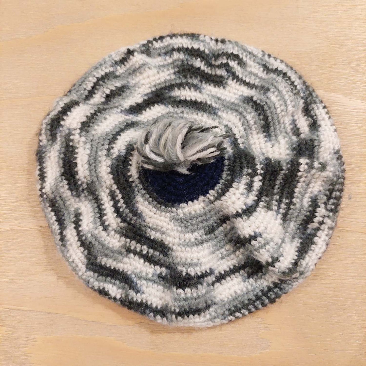 VIN-HAT-20839 Vintage σκούφος πλεκτός μάλλινος