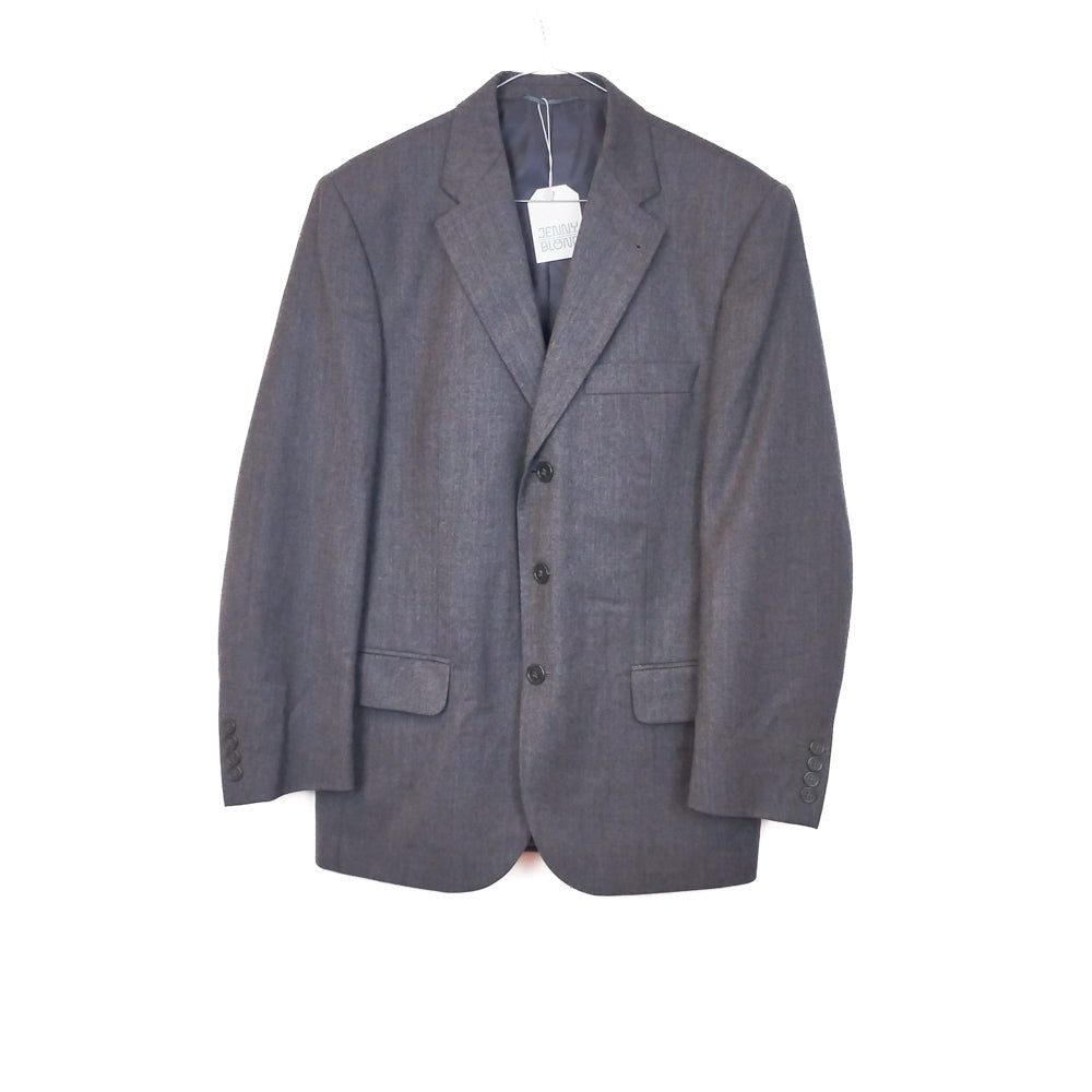 VIN-OUTW-32451 Vintage σακάκι μάλλινο γκρι S-M (46)