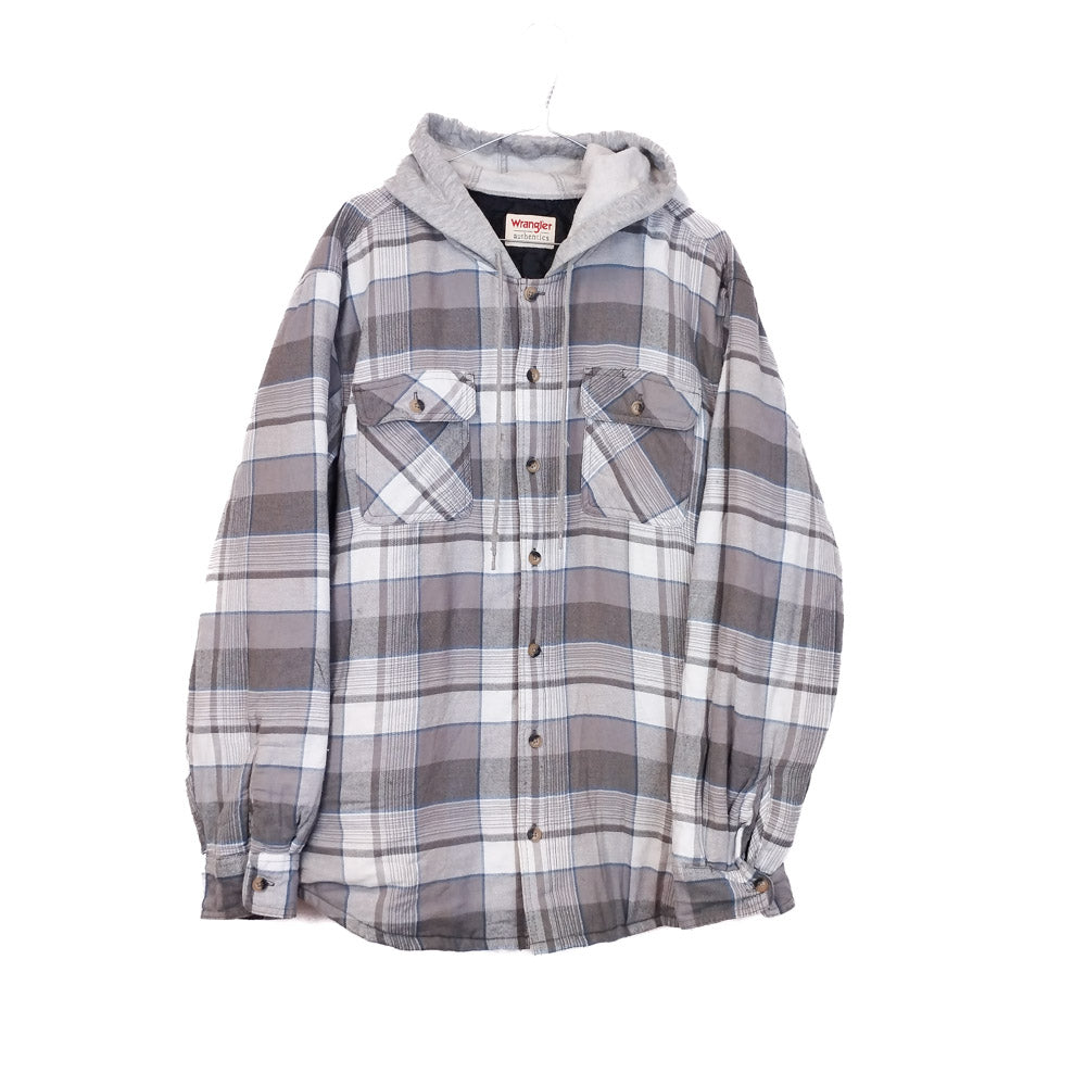 VIN-OUTW-32267 Vintage overshirt πανωφόρι καρό Wrangler L
