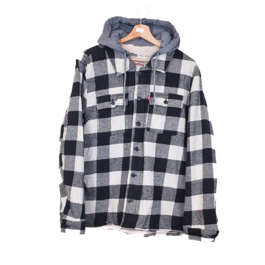 VIN-OUTW-32269 Vintage overshirt πανωφόρι καρό Levi's M