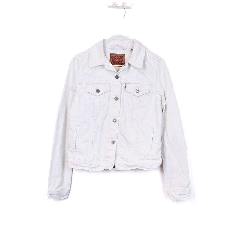 VIN-OUTW-32271 Vintage denim μπουφάν γυναικείο λευκό Levi's S