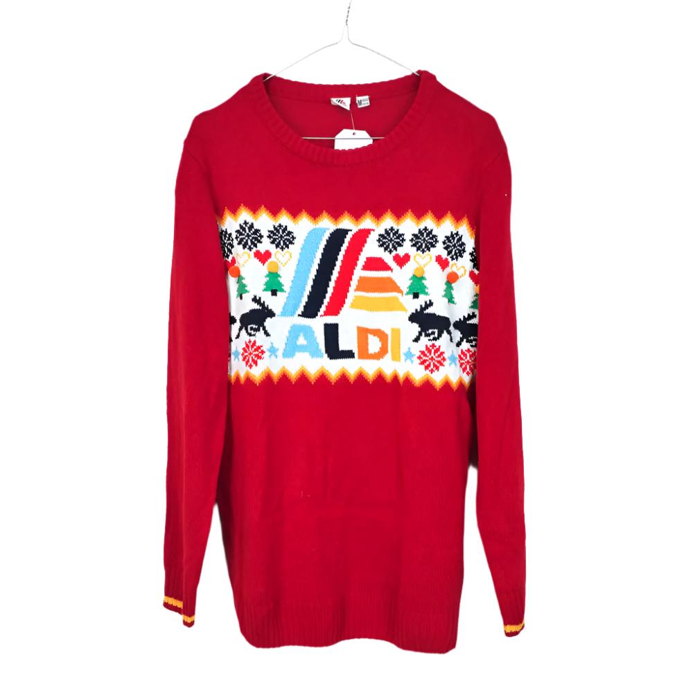 VIN-KNIT-29380 Preloved πλεκτή μπλούζα χριστουγεννιάτικη M-L