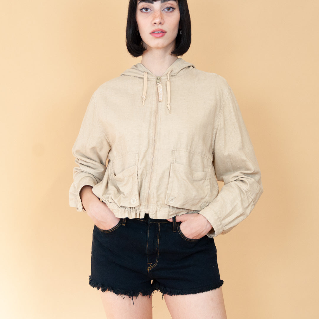 VIN-BLO-23634 Vintage ζακέτα λινό S-M