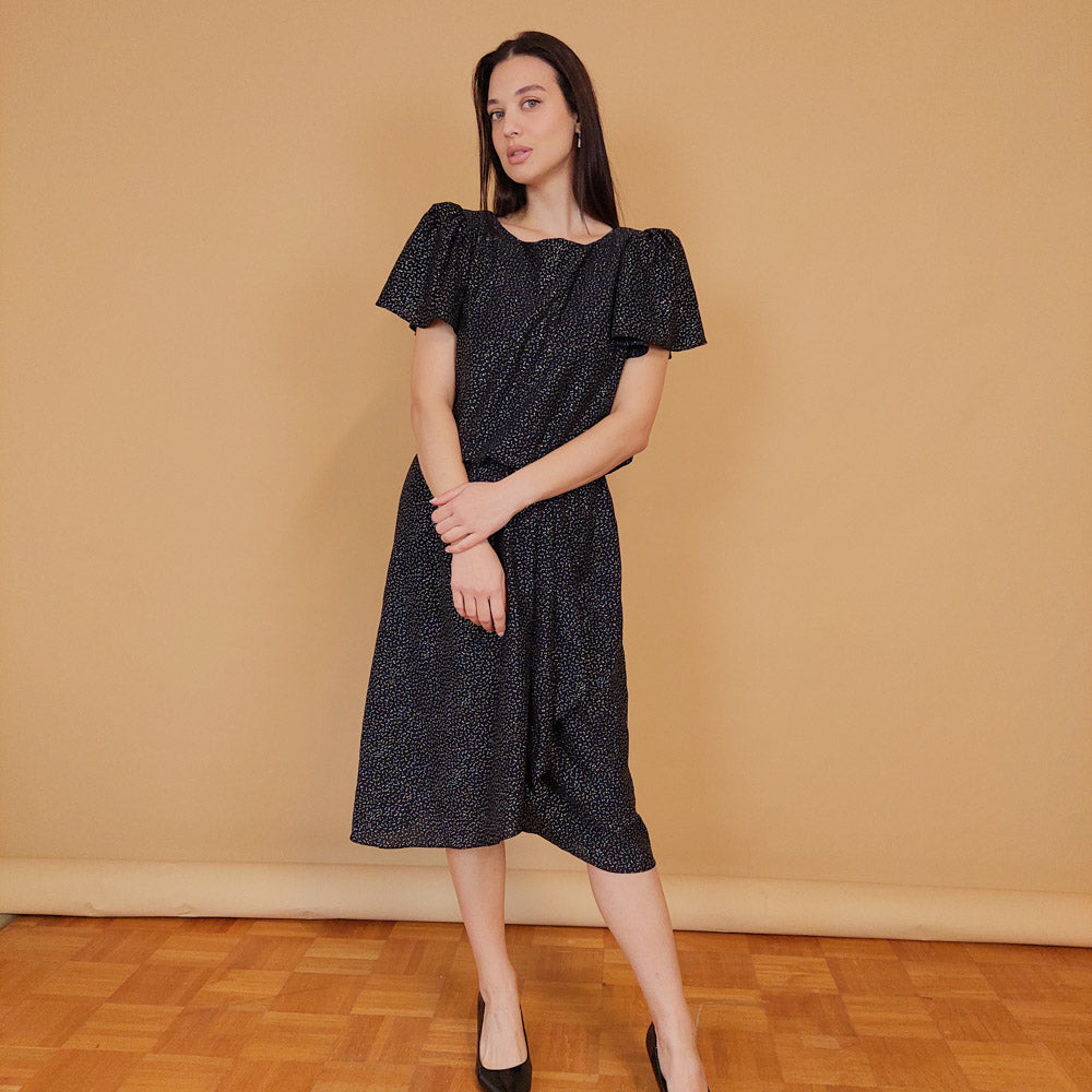 VIN-DR-29516 Vintage party φόρεμα με στρας S-M