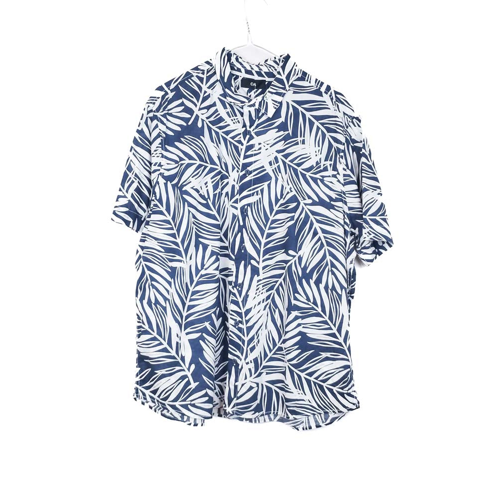 VIN-SHI-31844 Vintage πουκάμισο βαμβακερό hawaiian print L