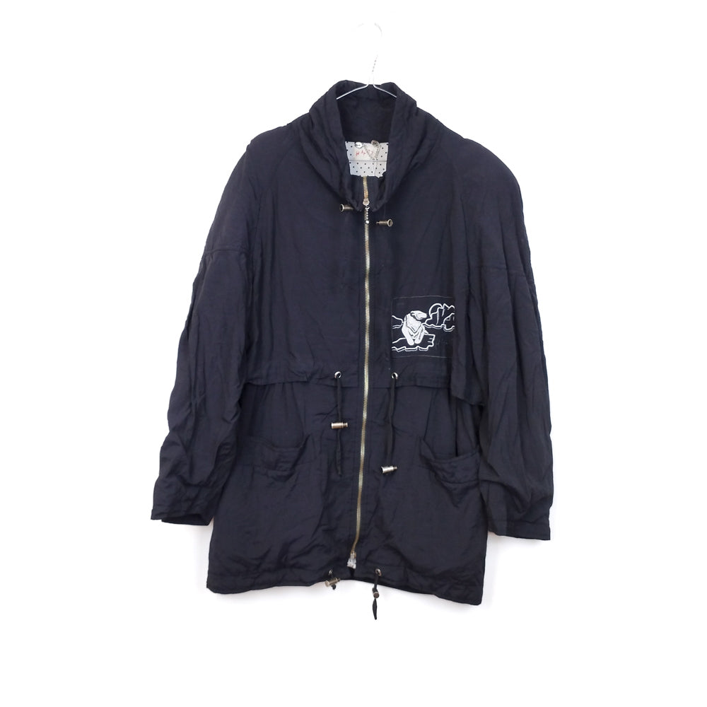 VIN-OUTW-32345 Vintage μαύρο πανωφόρι M-L