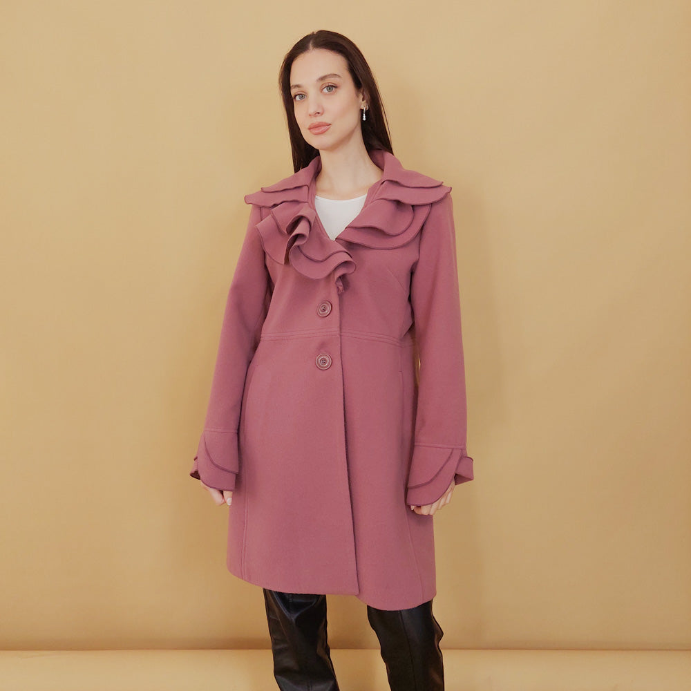 VIN-OUTW-29746 Vintage παλτό μάλλινο L