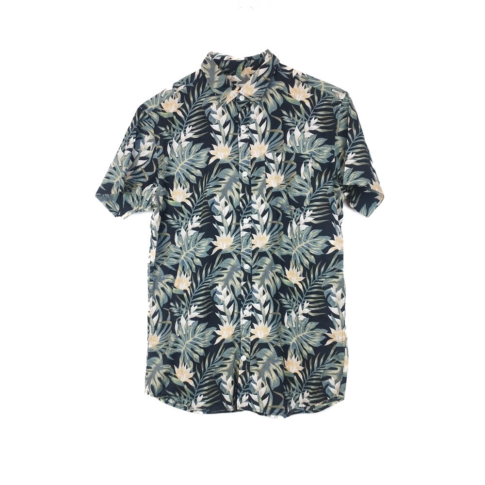 VIN-SHI-31934 Vintage πουκάμισο hawaiian print M