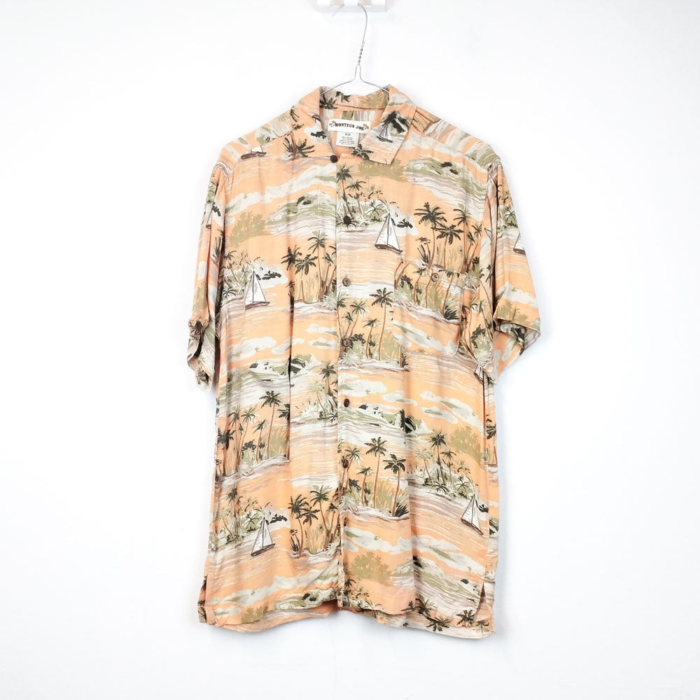 VIN-SHI-31532 Vintage πουκάμισο Hawaiian print M