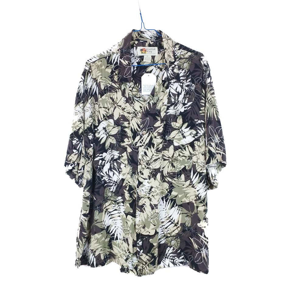 VIN-SHI-31894 Vintage πουκάμισο hawaiian print XL