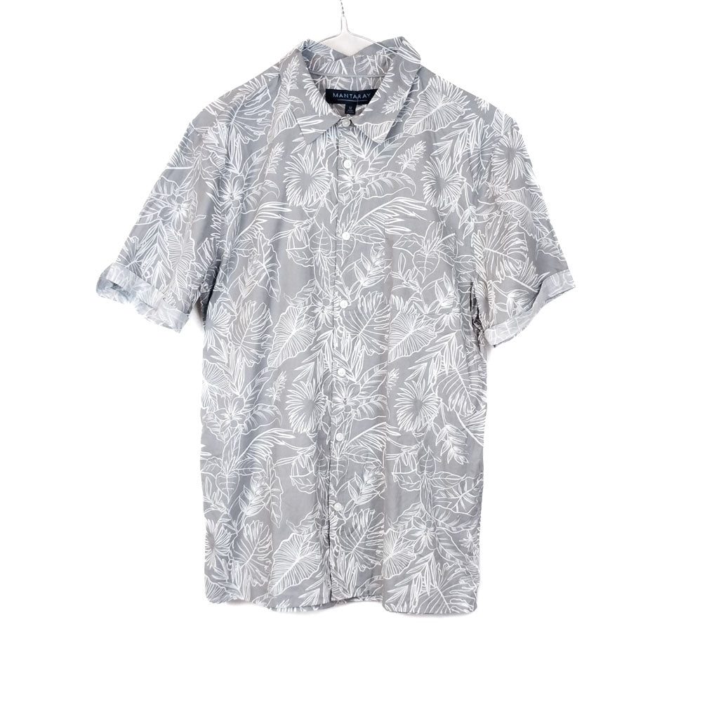 VIN-SHI-31937 Vintage πουκάμισο βαμβακερό hawaiian print S