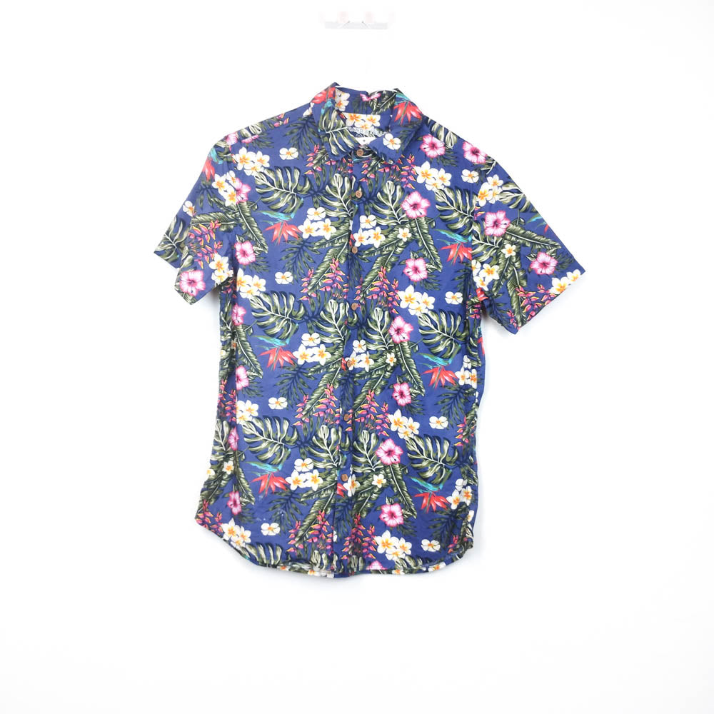 VIN-SHI-31549 Vintage πουκάμισο Hawaiian print S