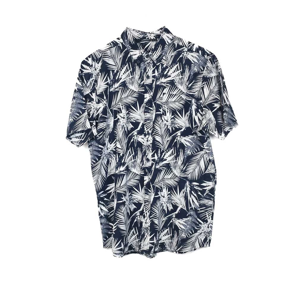 VIN-SHI-31705 Vintage πουκάμισο Hawaiian print M