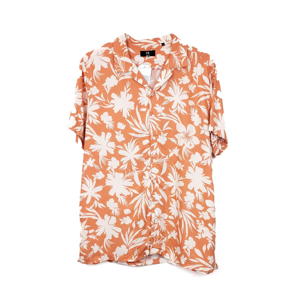 VIN-SHI-31709 Vintage πουκάμισο Hawaiian print XL