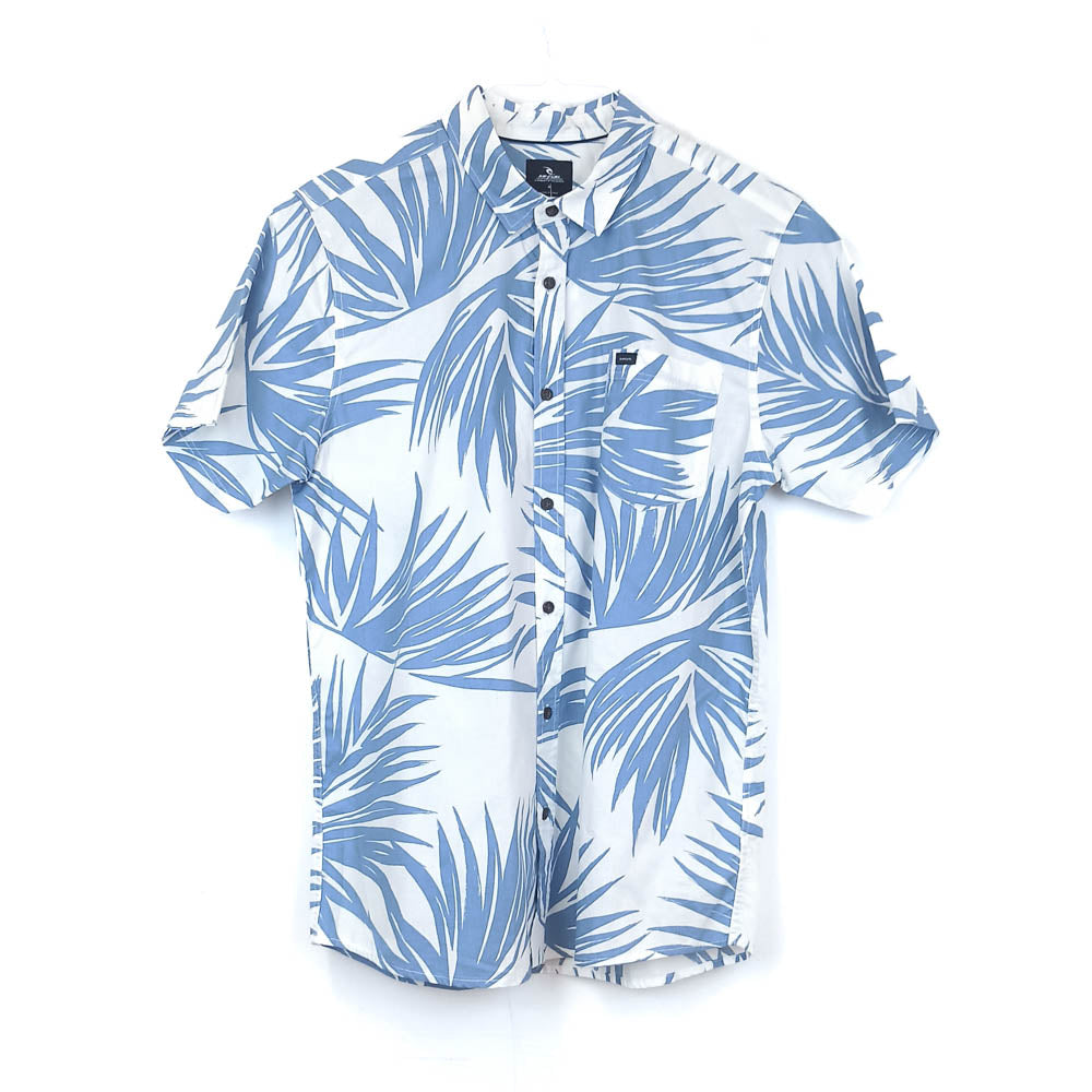VIN-SHI-31724 Vintage πουκάμισο βαμβακερό Hawaiian print Rip Curl Μ