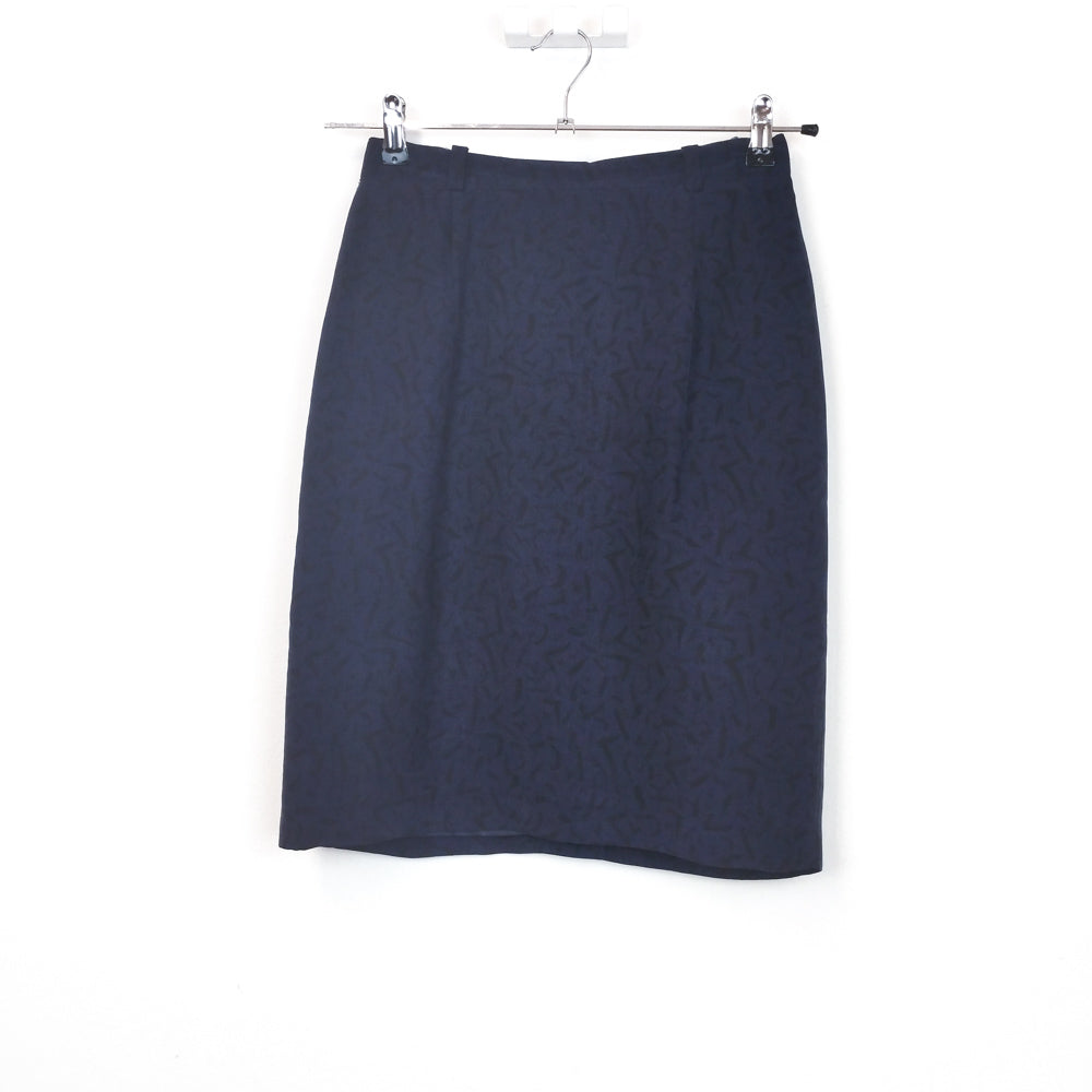 VIN-SKI-31567 Vintage μίντι μπλε φούστα M