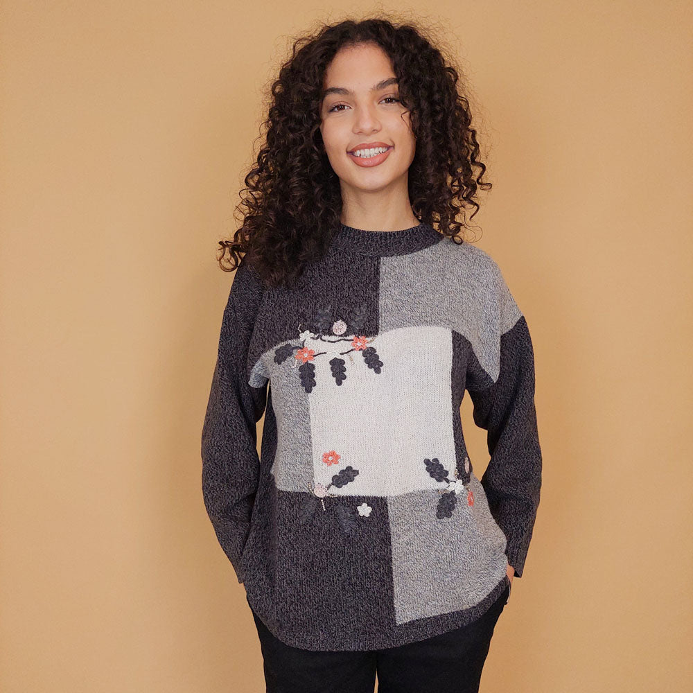 VIN-KNIT-29206 Vintage μπλούζα πλεκτή M