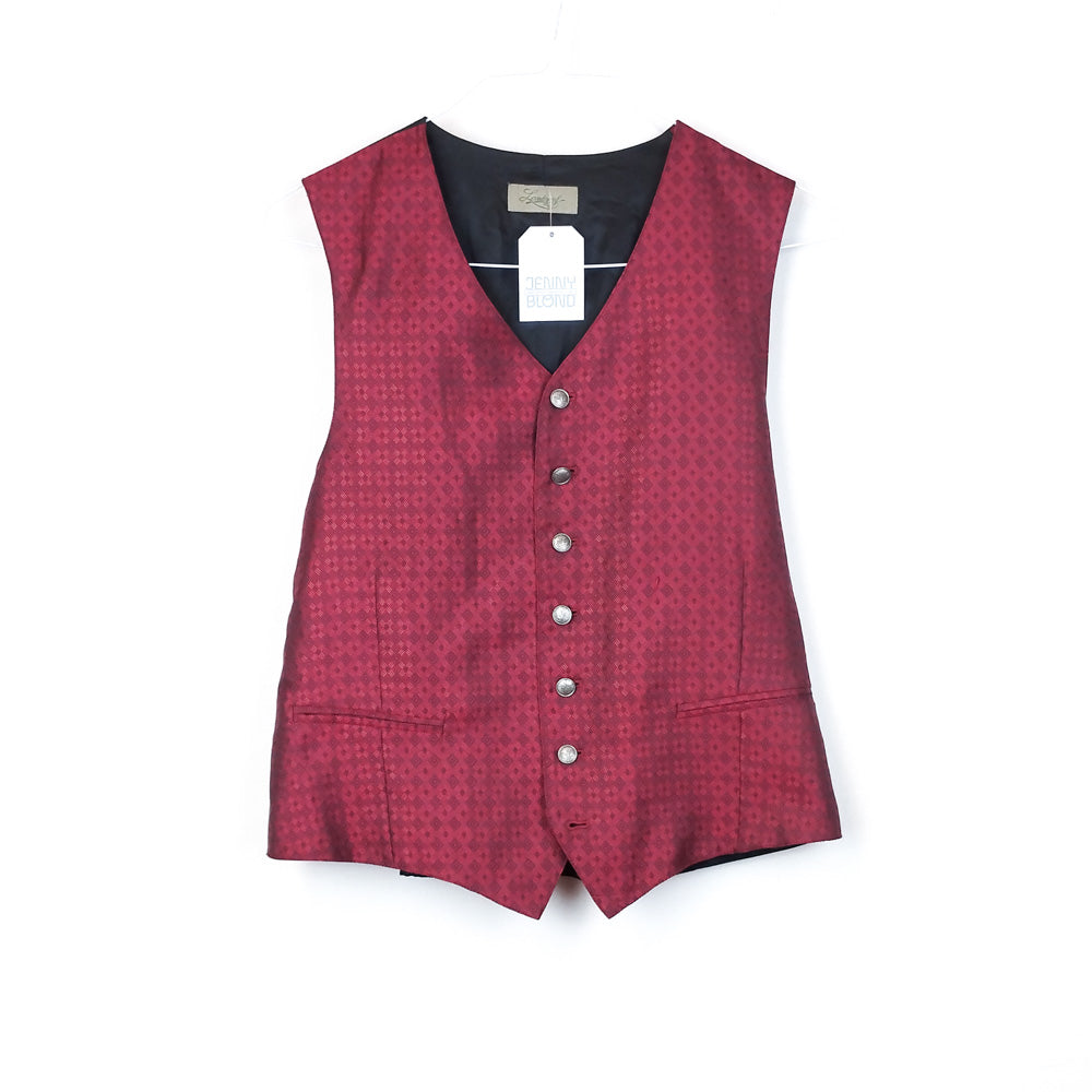 VIN-OUTW-31178 Vintage γιλέκο μπορντό S