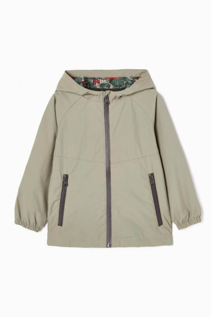 Ζippy Kids αντιανεμικό μπουφάν χακί