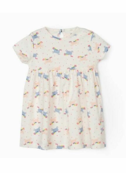 Zippy Kids φόρεμα unicorn baby λευκό