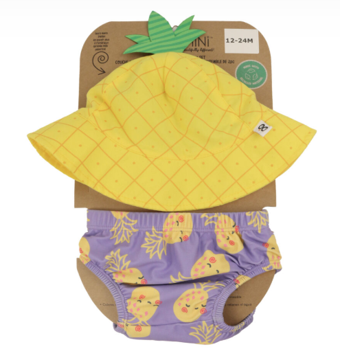 Zoocchini Σετ Μαγιό και Καπέλο UPF50+ Pineapple Punch ZOO12019