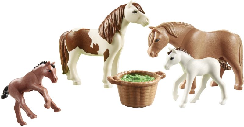 Playmobil Πόνυ Με Τα Μικρά Τους (70682)