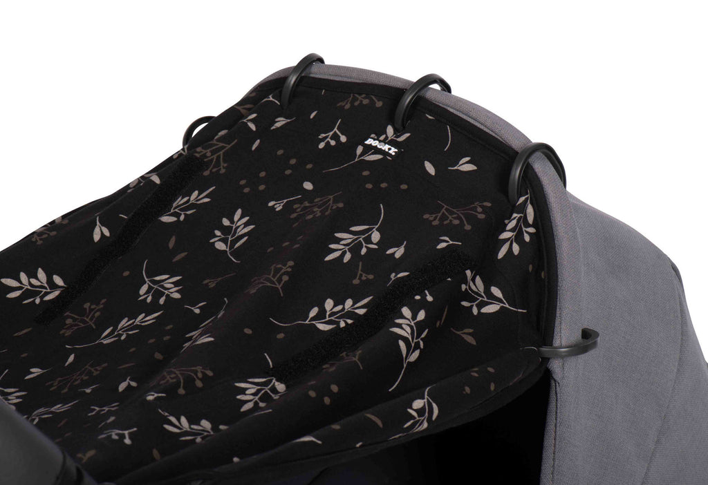 Dooky Ηλιοπροστασία καροτσιού UPF50+ Romantic Leaves Black DK-126711