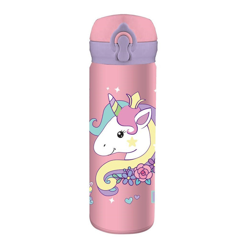 Must Παγούρι Θερμός Ανοξείδωτο 500 ml με καλαμάκι (Μονόκερος)