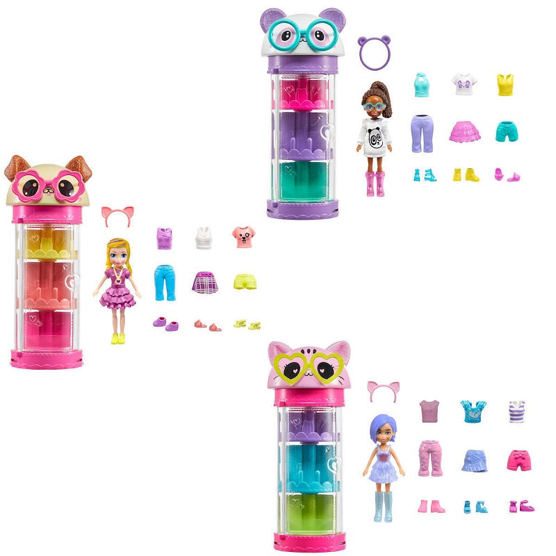 Mattel Παιχνίδι Μινιατούρα Polly Pocket Fashion Closet – Dog για 4+ Ετών