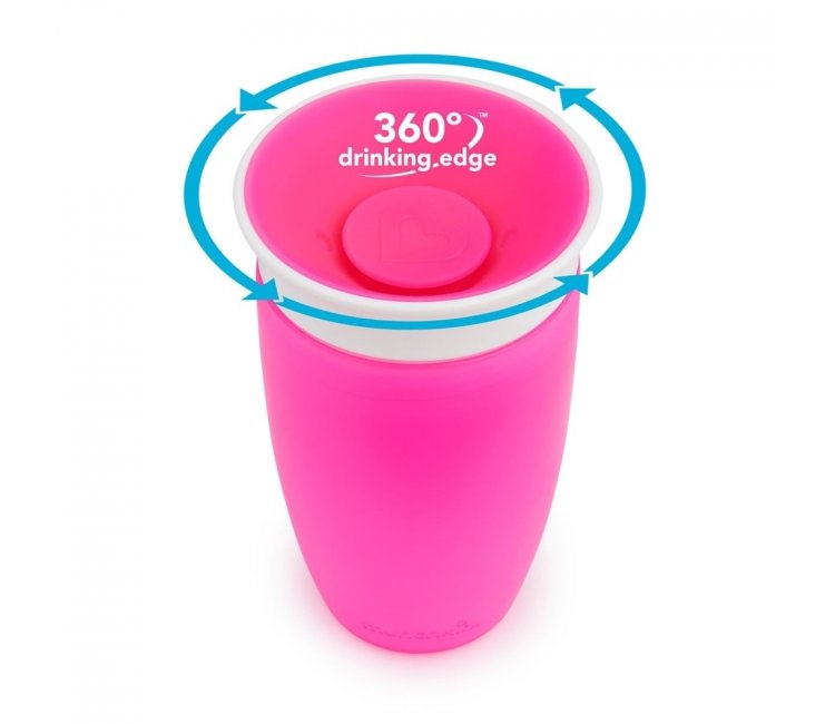 Munchkin εκπαιδευτικό κύπελλο Miracle 360° Trainer Cup 207ml ροζ 12272