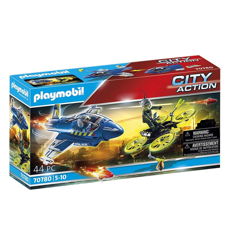 Playmobil City Action – Καταδίωξη Drone από Αστυνομικό Τζετ 70780
