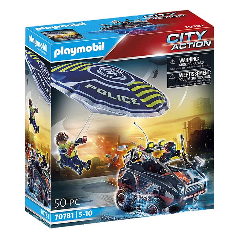 Playmobil City Action – Καταδίωξη Αμφίβιου Οχήματος από Αστυνομικό Αλεξίπτωτο 70781