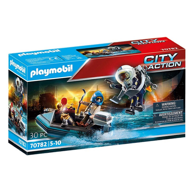 Playmobil City Action – Σύλληψη Ληστή Έργων Τέχνης από Αστυνομικό Jetpack 70782